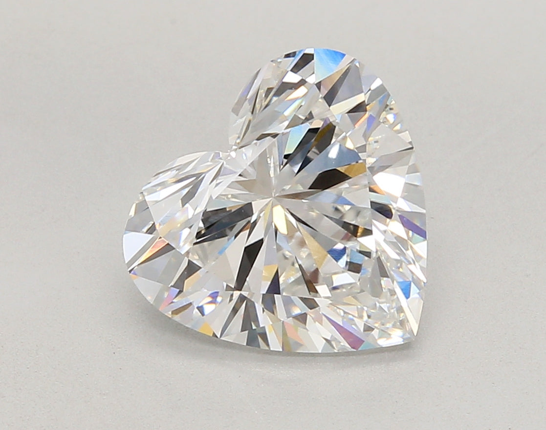 4.07 Carat Heart Shaped, Excellent Cut, E Color, VVS2 Clarity, IGI Certified Lab Grown Diamond