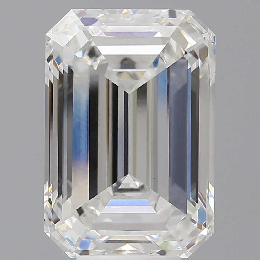 8.59 Carat Emerald Shaped, Ideal Cut, E Color, VS1 Clarity, IGI Certified Lab Grown Diamond