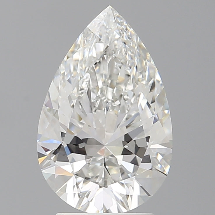 3.01 Carat Pear Shaped, Ideal Cut, F Color, VVS2 Clarity, IGI Certified Lab Grown Diamond