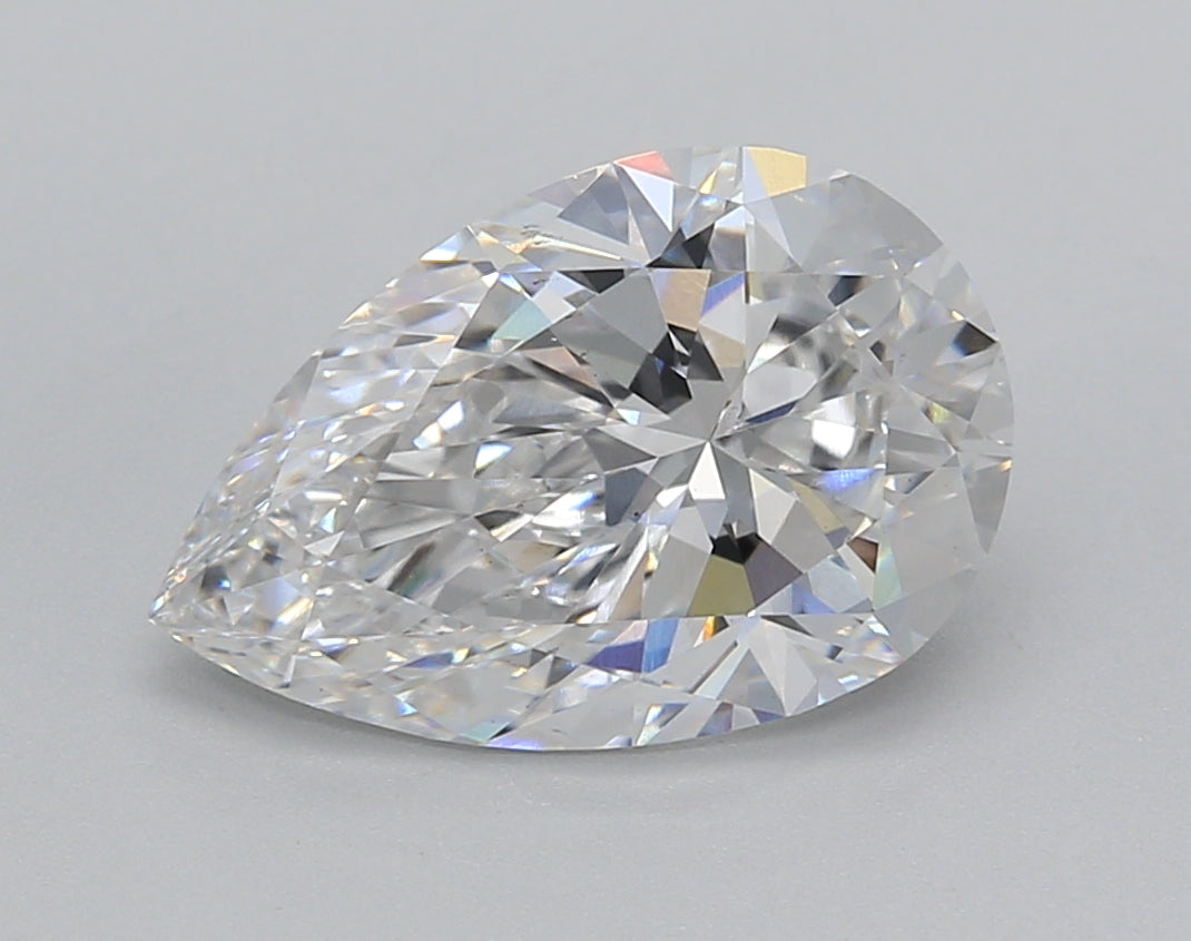 3.01 Carat Pear Shaped, Excellent Cut, E Color, VS2 Clarity, IGI Certified Lab Grown Diamond