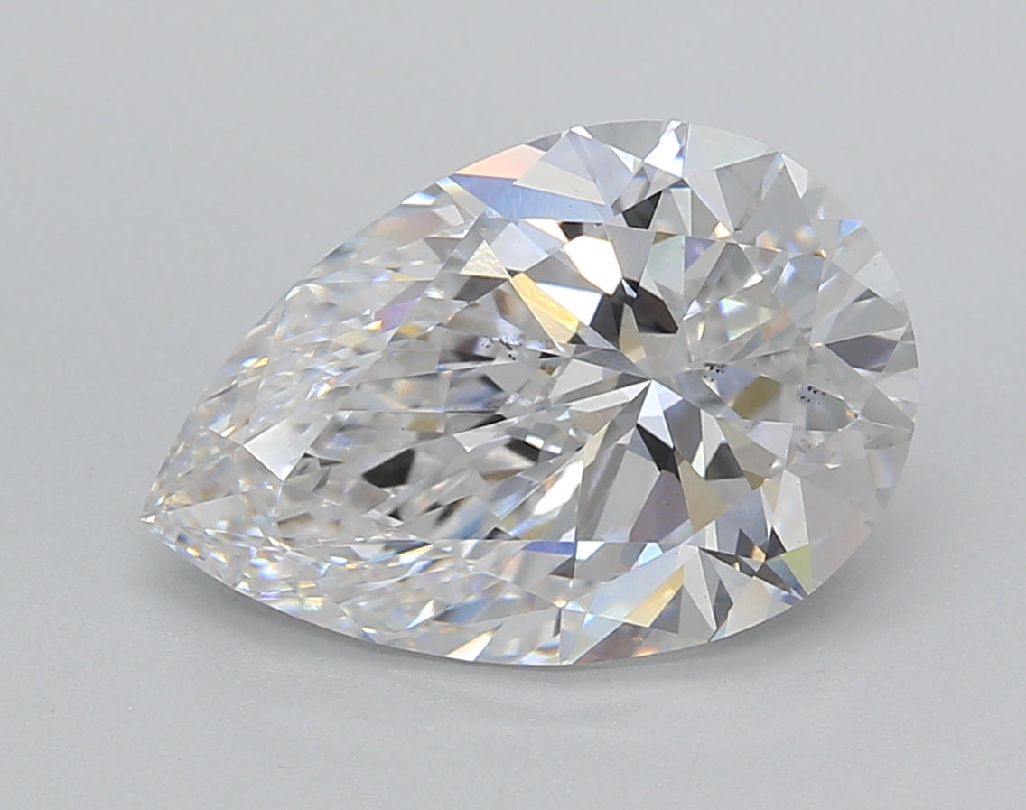 4.01 Carat Pear Shaped, Very Good Cut, D Color, VS2 Clarity, IGI Certified Lab Grown Diamond