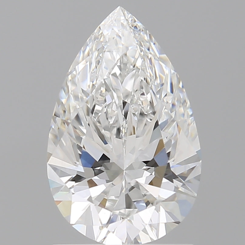 1.58 Carat Pear Shaped, Ideal Cut, E Color, VVS1 Clarity, IGI Certified Lab Grown Diamond