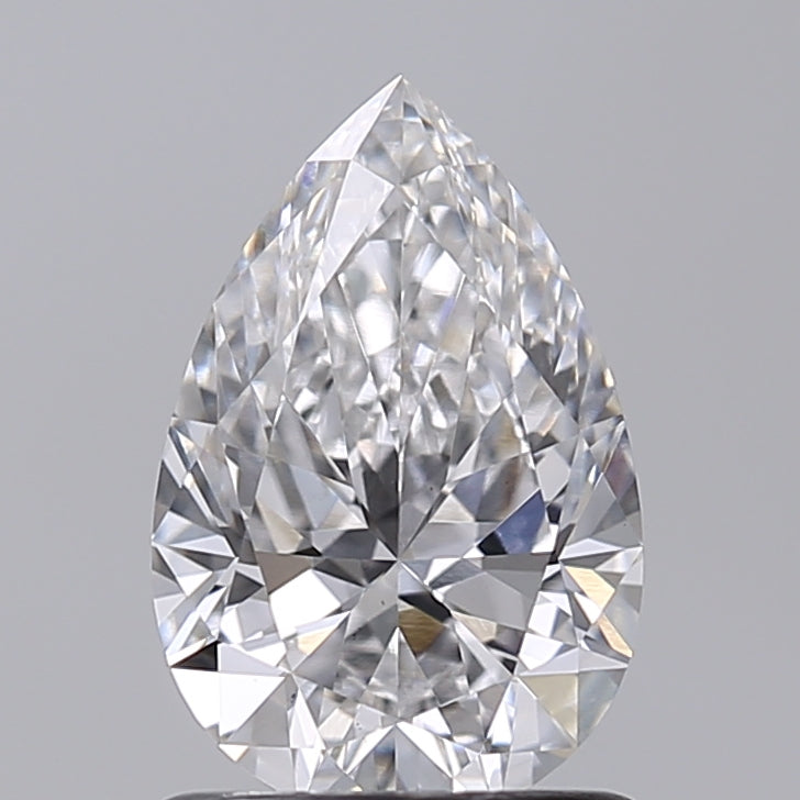 1.02 Carat Pear Shaped, Excellent Cut, D Color, VS1 Clarity, IGI Certified Lab Grown Diamond