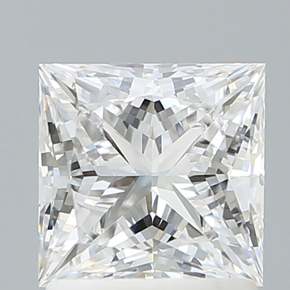 1.52 Carat Princess Shaped, Ideal Cut, D Color, VVS2 Clarity, IGI Certified Lab Grown Diamond