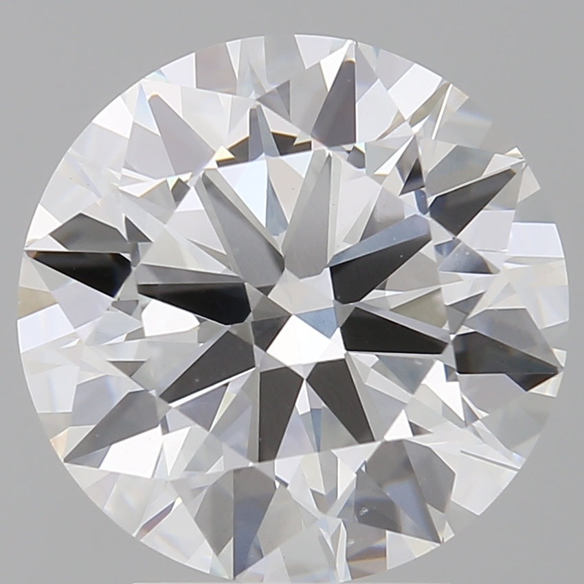 4.05 Carat Round Shaped, Ideal Cut, E Color, VVS2 Clarity, IGI Certified Lab Grown Diamond