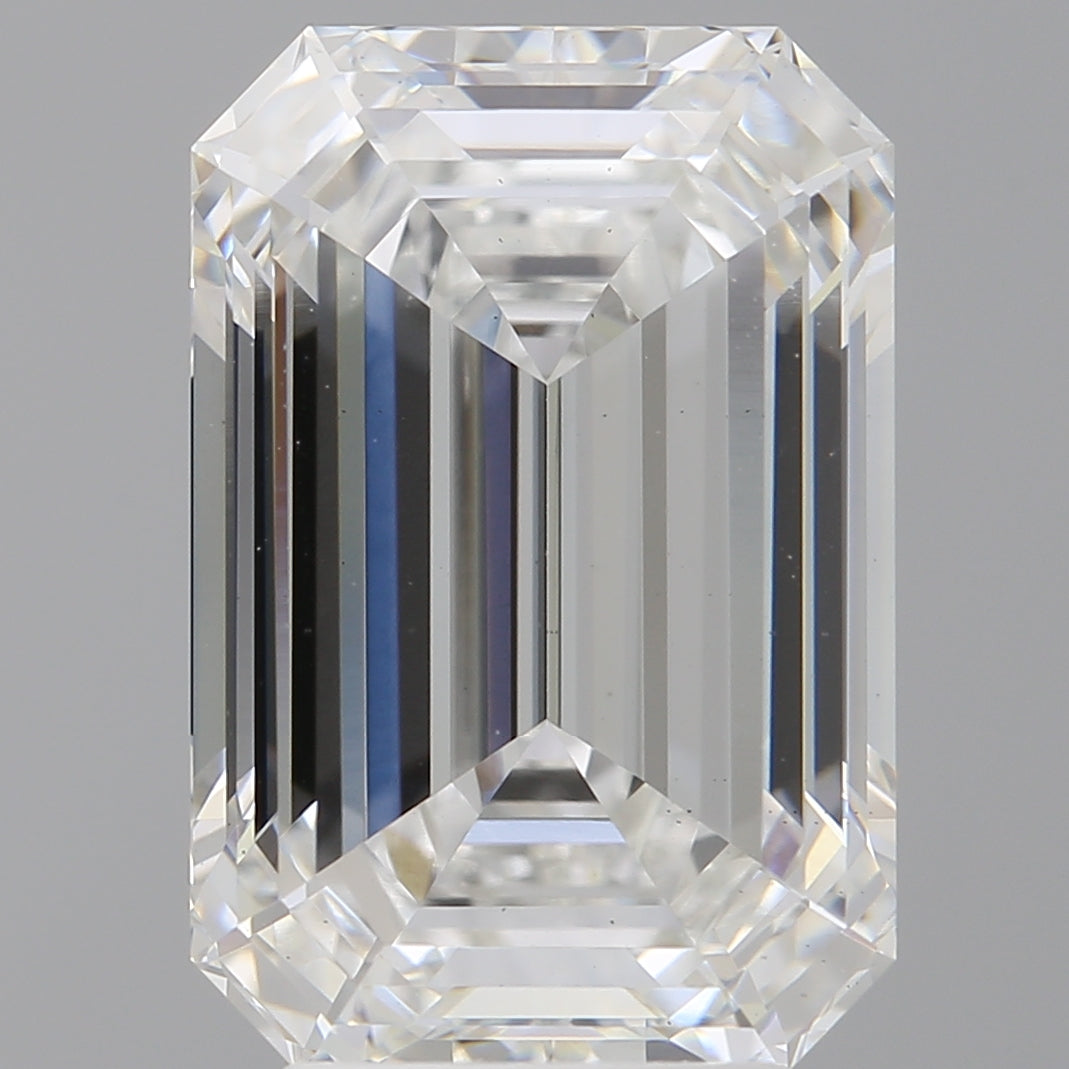 5.08 Carat Emerald Shaped, Ideal Cut, E Color, VS2 Clarity, IGI Certified Lab Grown Diamond