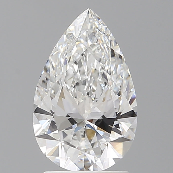 2.08 Carat Pear Shaped, Ideal Cut, E Color, VVS1 Clarity, IGI Certified Lab Grown Diamond