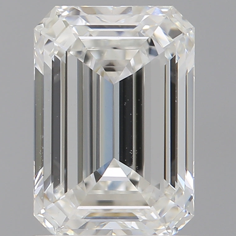 1.60 Carat Emerald Shaped, Ideal Cut, E Color, VVS2 Clarity, IGI Certified Lab Grown Diamond