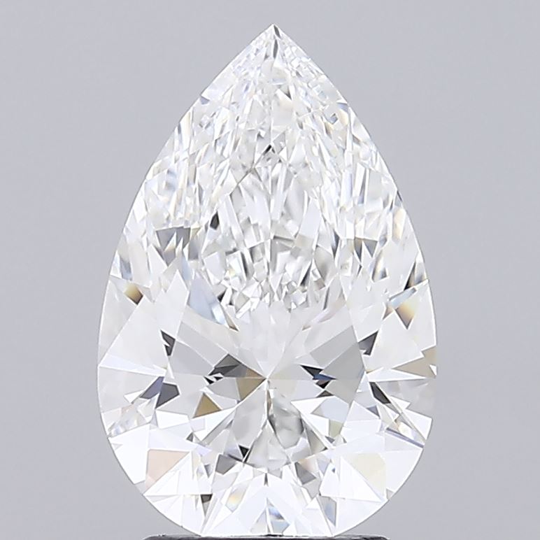 3.04 Carat Pear Shaped, Ideal Cut, E Color, VVS1 Clarity, IGI Certified Lab Grown Diamond