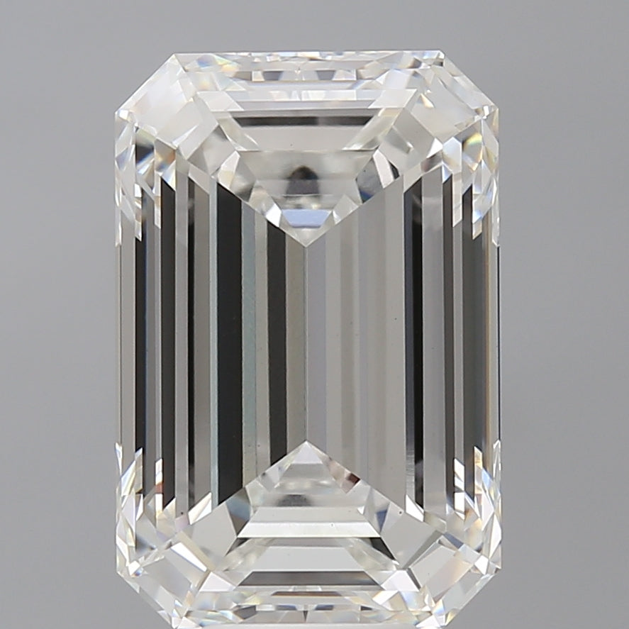 8.58 Carat Emerald Shaped, Excellent Cut, F Color, VVS2 Clarity, IGI Certified Lab Grown Diamond