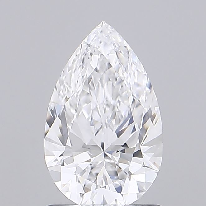 1.08 Carat Pear Shaped, Ideal Cut, D Color, VVS2 Clarity, IGI Certified Lab Grown Diamond
