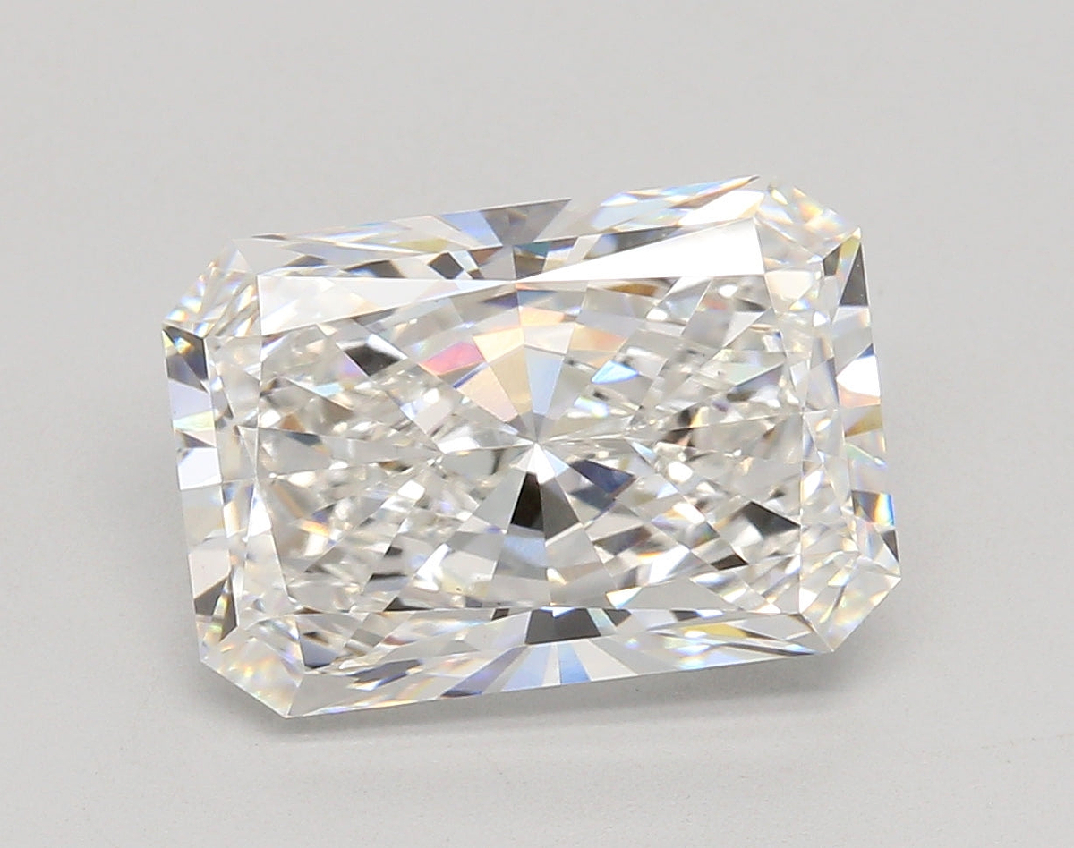 5.54 Carat Radiant Shaped, Ideal Cut, F Color, VS1 Clarity, IGI Certified Lab Grown Diamond