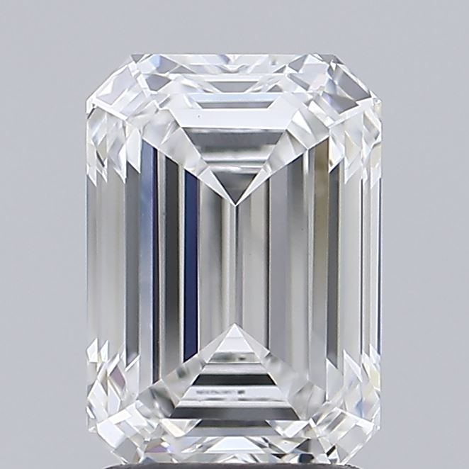 2.05 Carat Emerald Shaped, Ideal Cut, E Color, VVS2 Clarity, IGI Certified Lab Grown Diamond