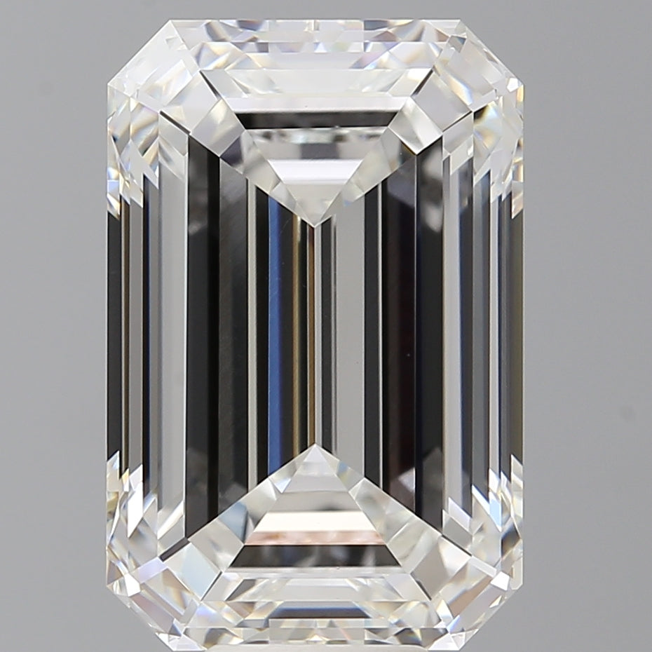 11.57 Carat Emerald Shaped, Ideal Cut, F Color, VVS2 Clarity, IGI Certified Lab Grown Diamond