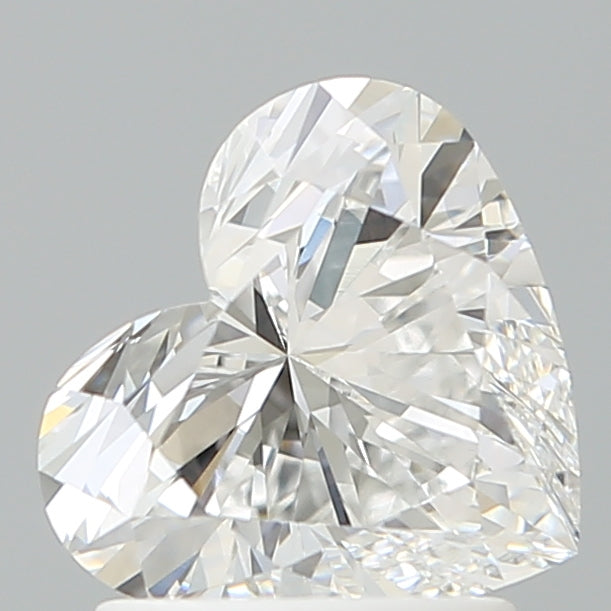 1.60 Carat Heart Shaped, Ideal Cut, D Color, VVS2 Clarity, IGI Certified Lab Grown Diamond