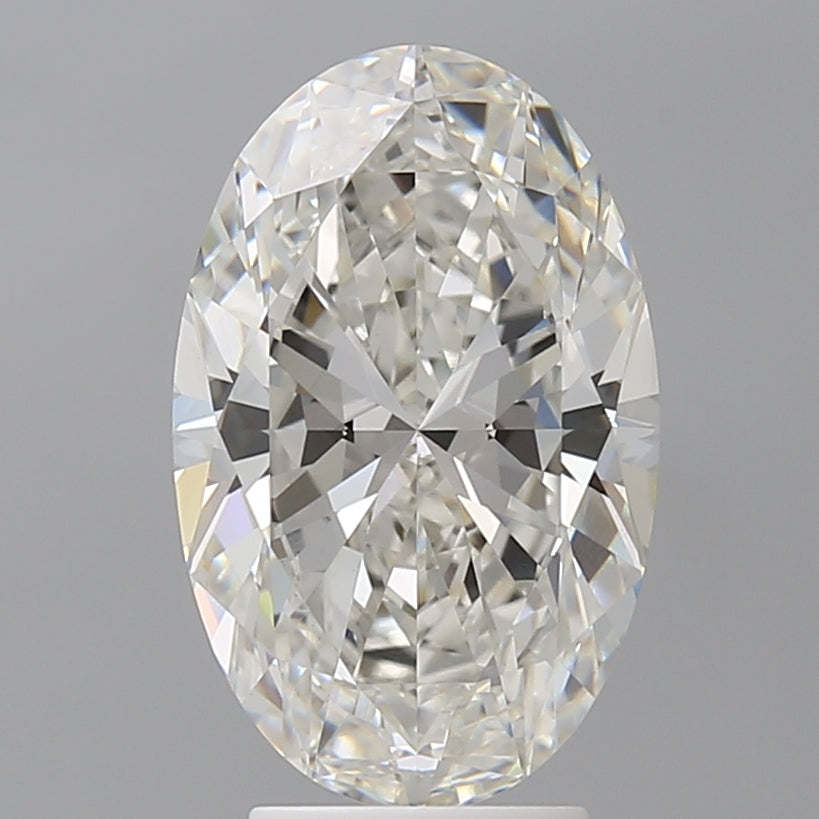 4.08 Carat Oval Shaped, Ideal Cut, F Color, VVS2 Clarity, IGI Certified Lab Grown Diamond