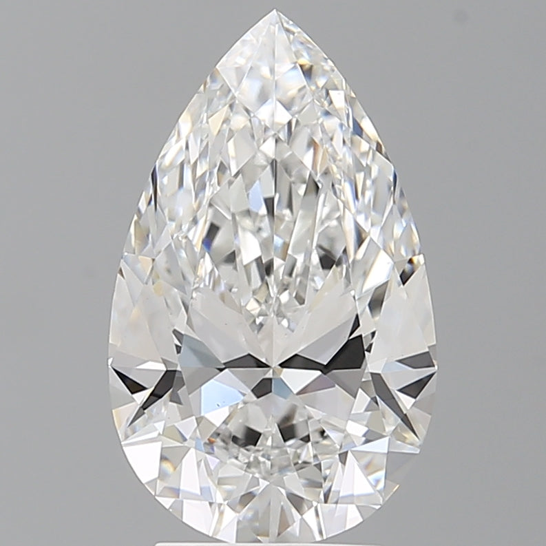 3.56 Carat Pear Shaped, Ideal Cut, E Color, VS1 Clarity, IGI Certified Lab Grown Diamond