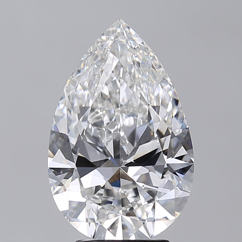 4.00 Carat Pear Shaped, Excellent Cut, E Color, VS1 Clarity, IGI Certified Lab Grown Diamond