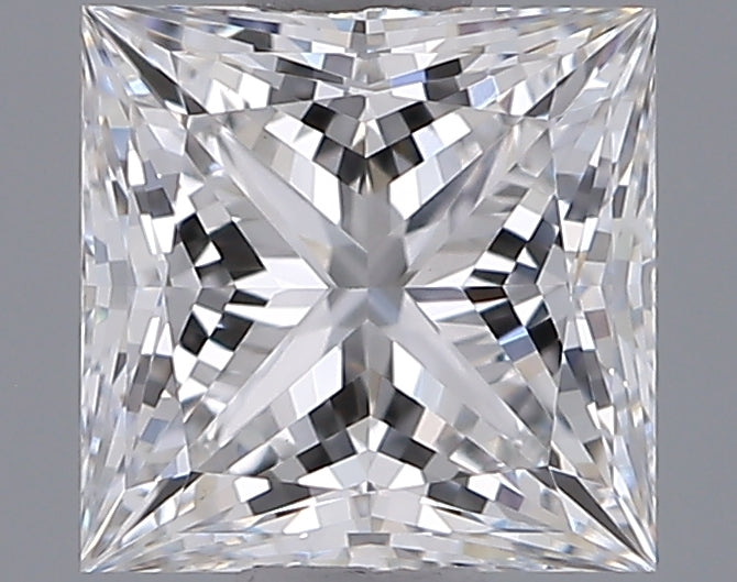 1.04 Carat Princess Shaped, Ideal Cut, E Color, VVS2 Clarity, IGI Certified Lab Grown Diamond