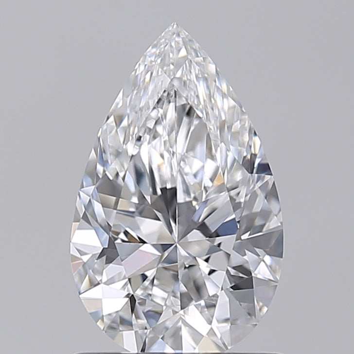 1.00 Carat Pear Shaped, Excellent Cut, D Color, VVS2 Clarity, IGI Certified Lab Grown Diamond