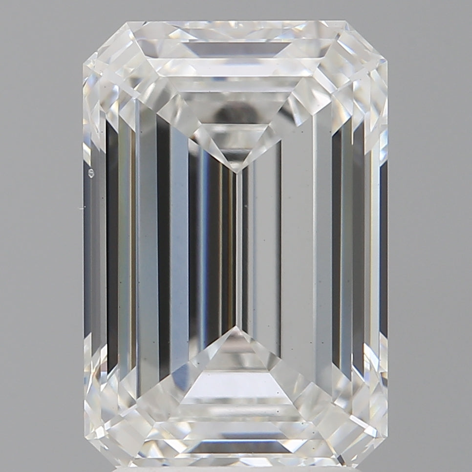 3.04 Carat Emerald Shaped, Ideal Cut, E Color, VS1 Clarity, IGI Certified Lab Grown Diamond