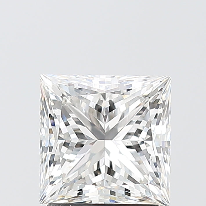2.08 Carat Princess Shaped, Ideal Cut, F Color, VVS2 Clarity, IGI Certified Lab Grown Diamond