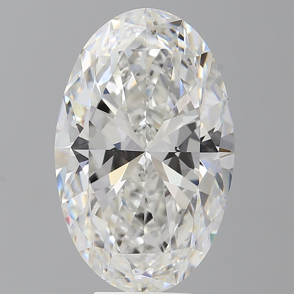 7.58 Carat Oval Shaped, Ideal Cut, F Color, VVS2 Clarity, IGI Certified Lab Grown Diamond