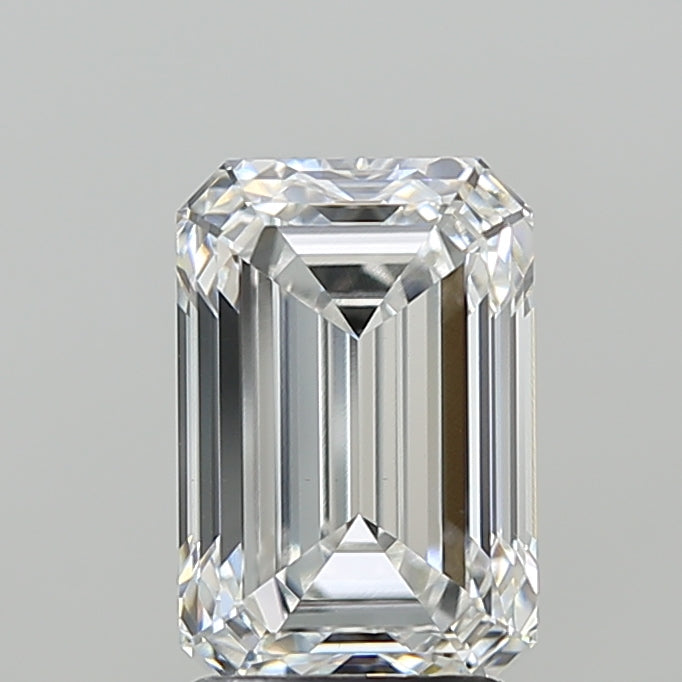 2.60 Carat Emerald Shaped, Ideal Cut, E Color, VS1 Clarity, IGI Certified Lab Grown Diamond