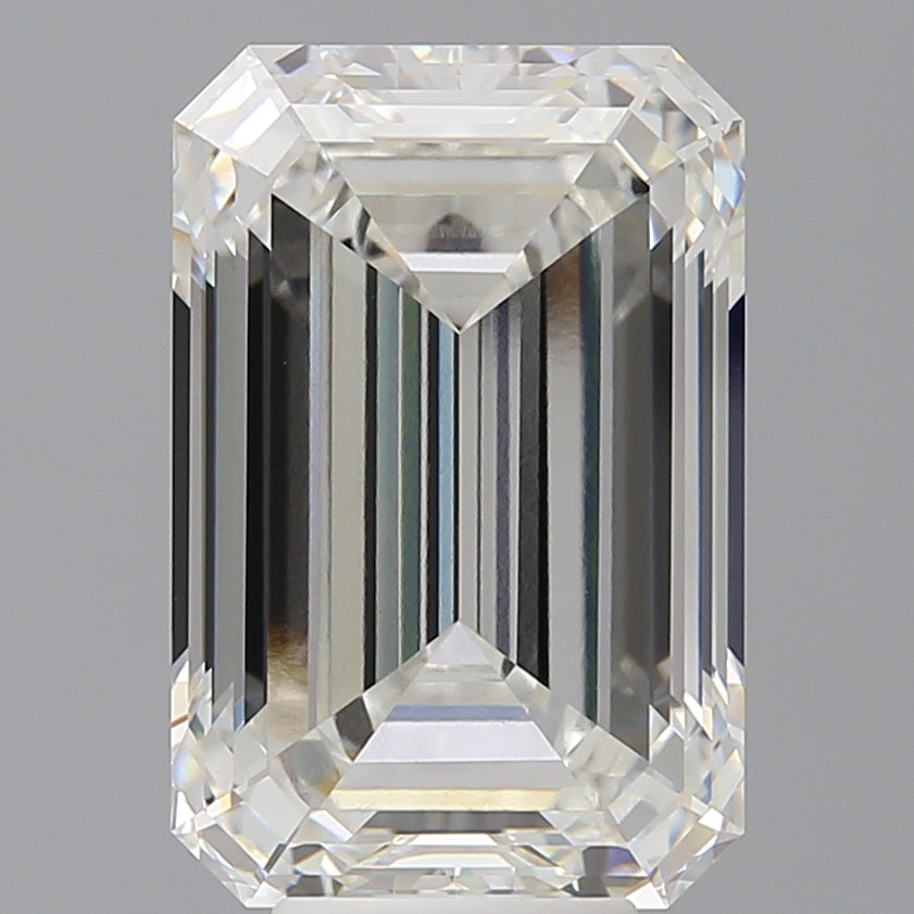 8.05 Carat Emerald Shaped, Ideal Cut, F Color, VVS2 Clarity, IGI Certified Lab Grown Diamond