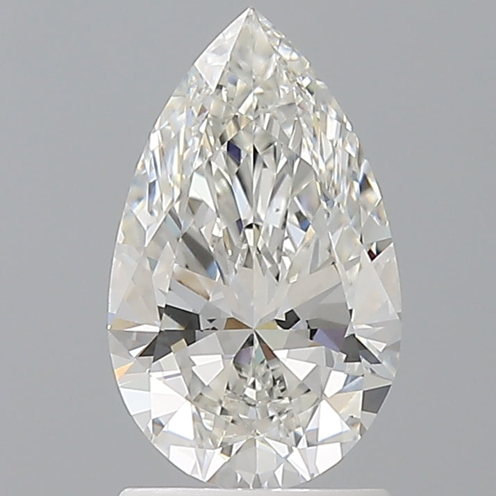 1.54 Carat Pear Shaped, Ideal Cut, F Color, VVS2 Clarity, IGI Certified Lab Grown Diamond