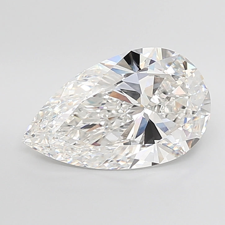 7.02 Carat Pear Shaped, Ideal Cut, F Color, VS1 Clarity, IGI Certified Lab Grown Diamond