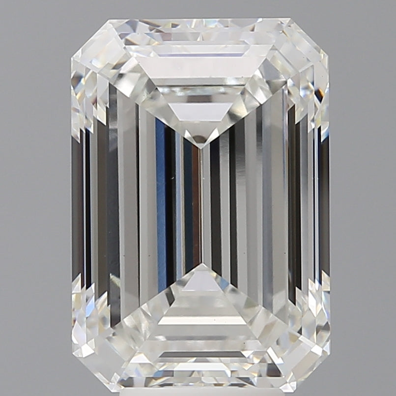 7.55 Carat Emerald Shaped, Excellent Cut, F Color, VVS2 Clarity, IGI Certified Lab Grown Diamond
