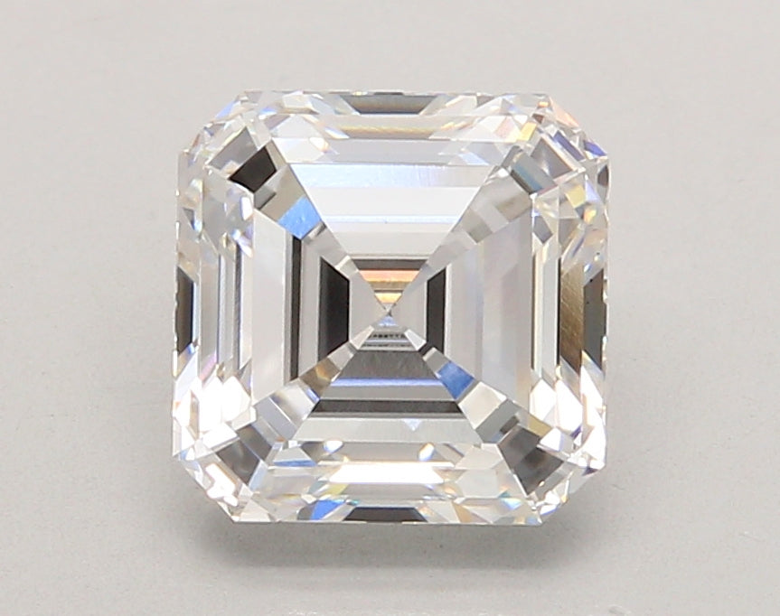 3.03 Carat Asscher Shaped, Ideal Cut, E Color, VVS2 Clarity, IGI Certified Lab Grown Diamond