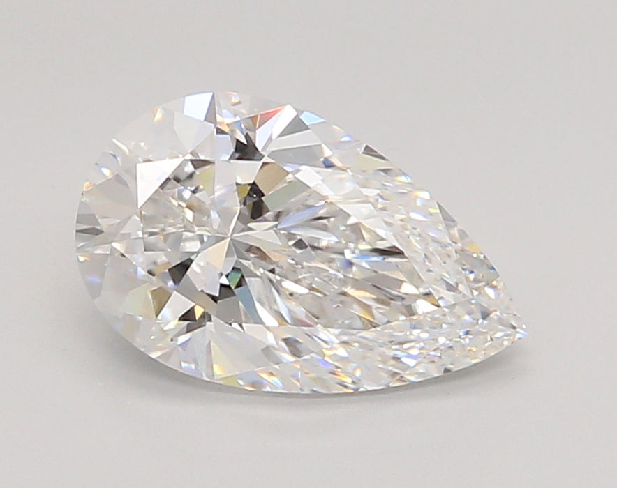 2.02 Carat Pear Shaped, Ideal Cut, D Color, VVS1 Clarity, IGI Certified Lab Grown Diamond