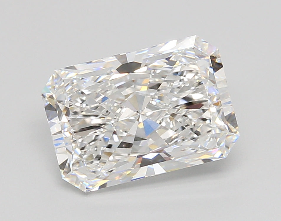 3.05 Carat Radiant Shaped, Ideal Cut, E Color, VVS2 Clarity, IGI Certified Lab Grown Diamond