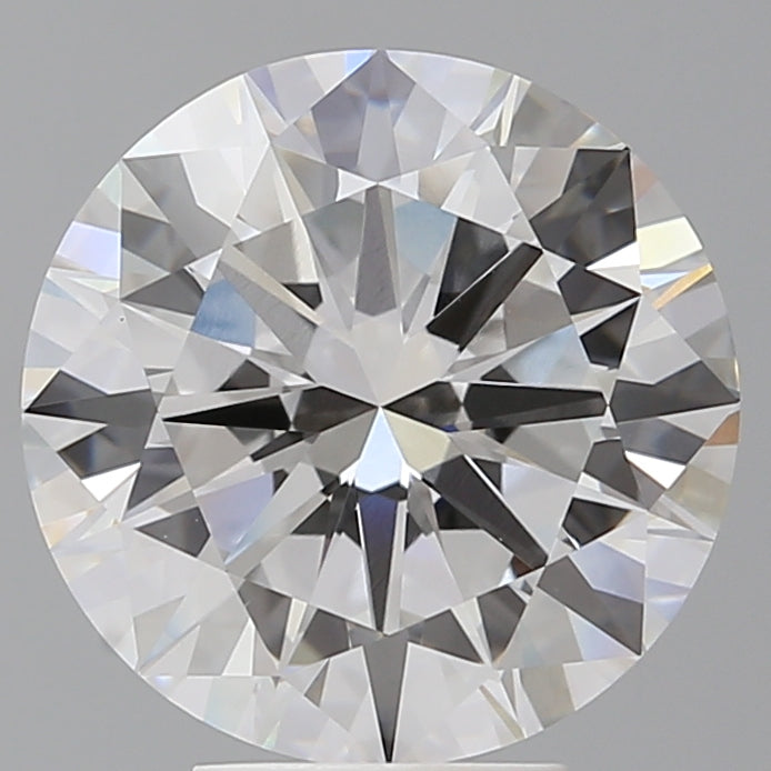 5.51 Carat Round Shaped, Excellent Cut, F Color, VVS2 Clarity, IGI Certified Lab Grown Diamond