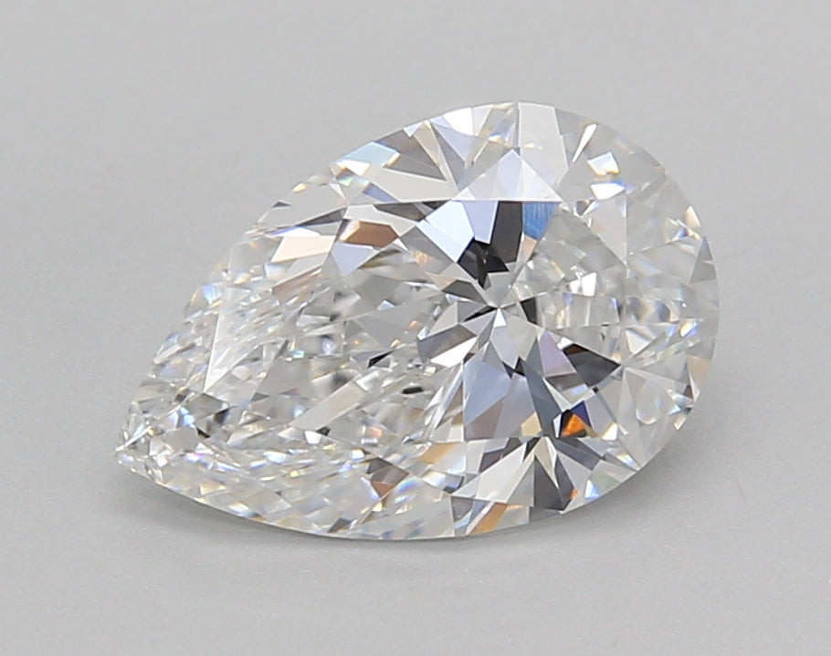 2.01 Carat Pear Shaped, Excellent Cut, D Color, VVS2 Clarity, IGI Certified Lab Grown Diamond