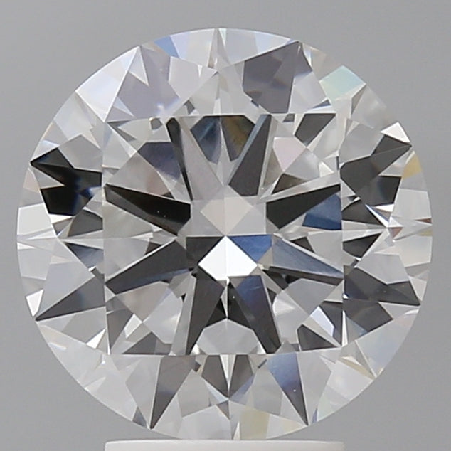 4.06 Carat Round Shaped, Excellent Cut, F Color, VVS2 Clarity, IGI Certified Lab Grown Diamond