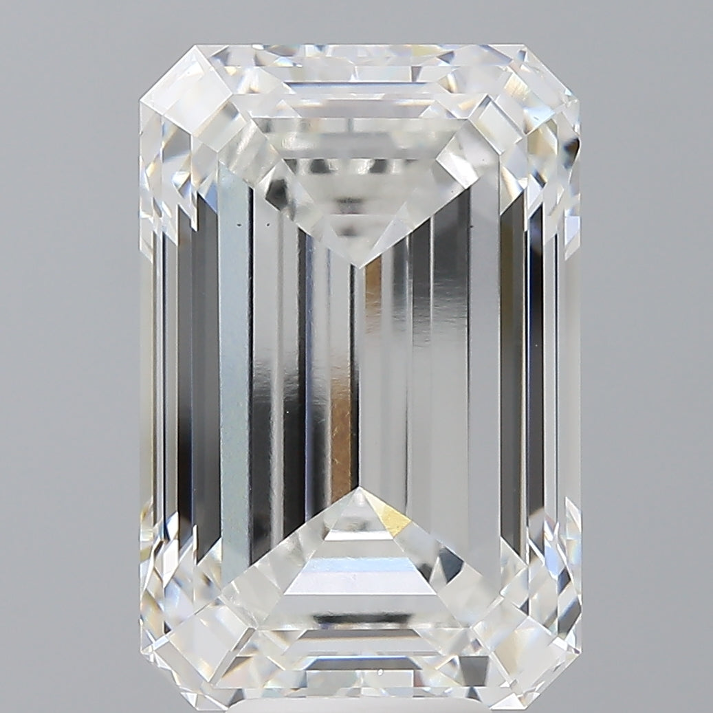 9.10 Carat Emerald Shaped, Ideal Cut, F Color, VS1 Clarity, IGI Certified Lab Grown Diamond