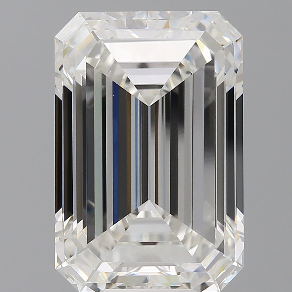 12.04 Carat Emerald Shaped, Ideal Cut, F Color, VVS2 Clarity, IGI Certified Lab Grown Diamond