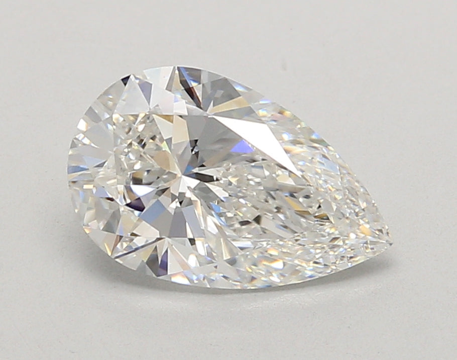 2.05 Carat Pear Shaped, Ideal Cut, F Color, VVS2 Clarity, IGI Certified Lab Grown Diamond