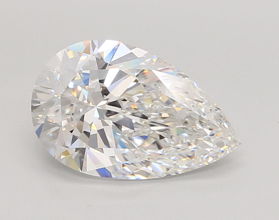 2.50 Carat Pear Shaped, Ideal Cut, E Color, VVS2 Clarity, IGI Certified Lab Grown Diamond