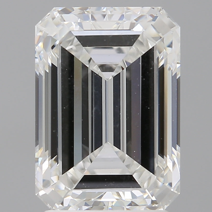 3.02 Carat Emerald Shaped, Ideal Cut, F Color, VVS2 Clarity, IGI Certified Lab Grown Diamond