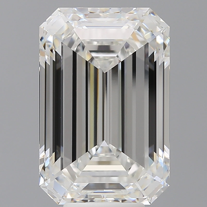 8.59 Carat Emerald Shaped, Ideal Cut, F Color, VVS2 Clarity, IGI Certified Lab Grown Diamond