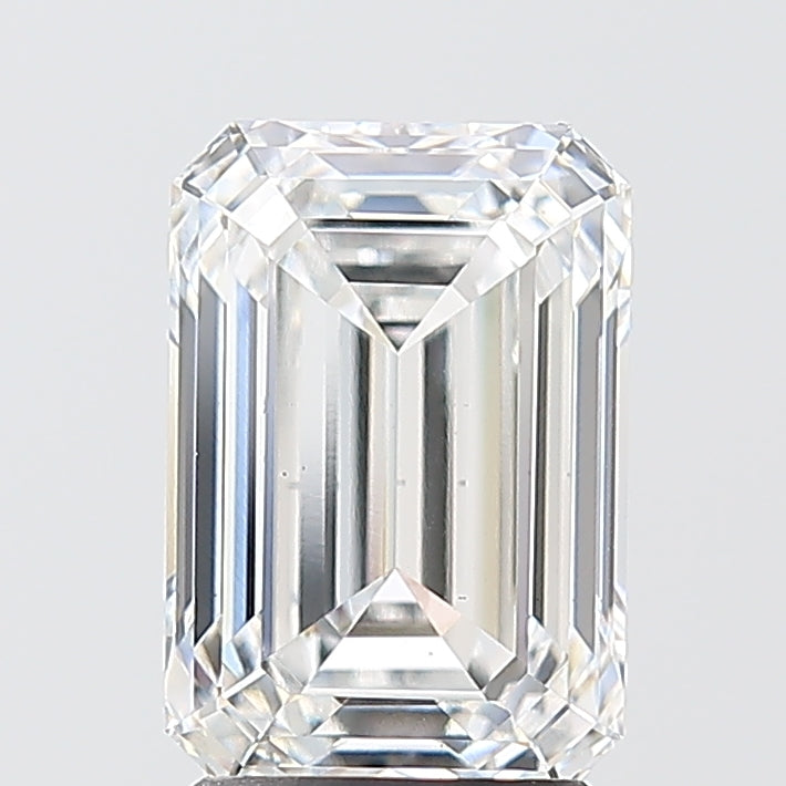 2.51 Carat Emerald Shaped, Ideal Cut, D Color, VS1 Clarity, IGI Certified Lab Grown Diamond