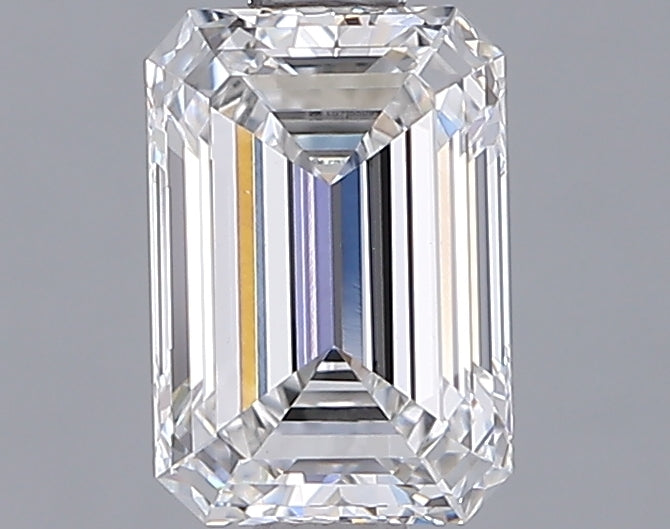 1.28 Carat Emerald Shaped, Ideal Cut, F Color, VVS2 Clarity, IGI Certified Lab Grown Diamond