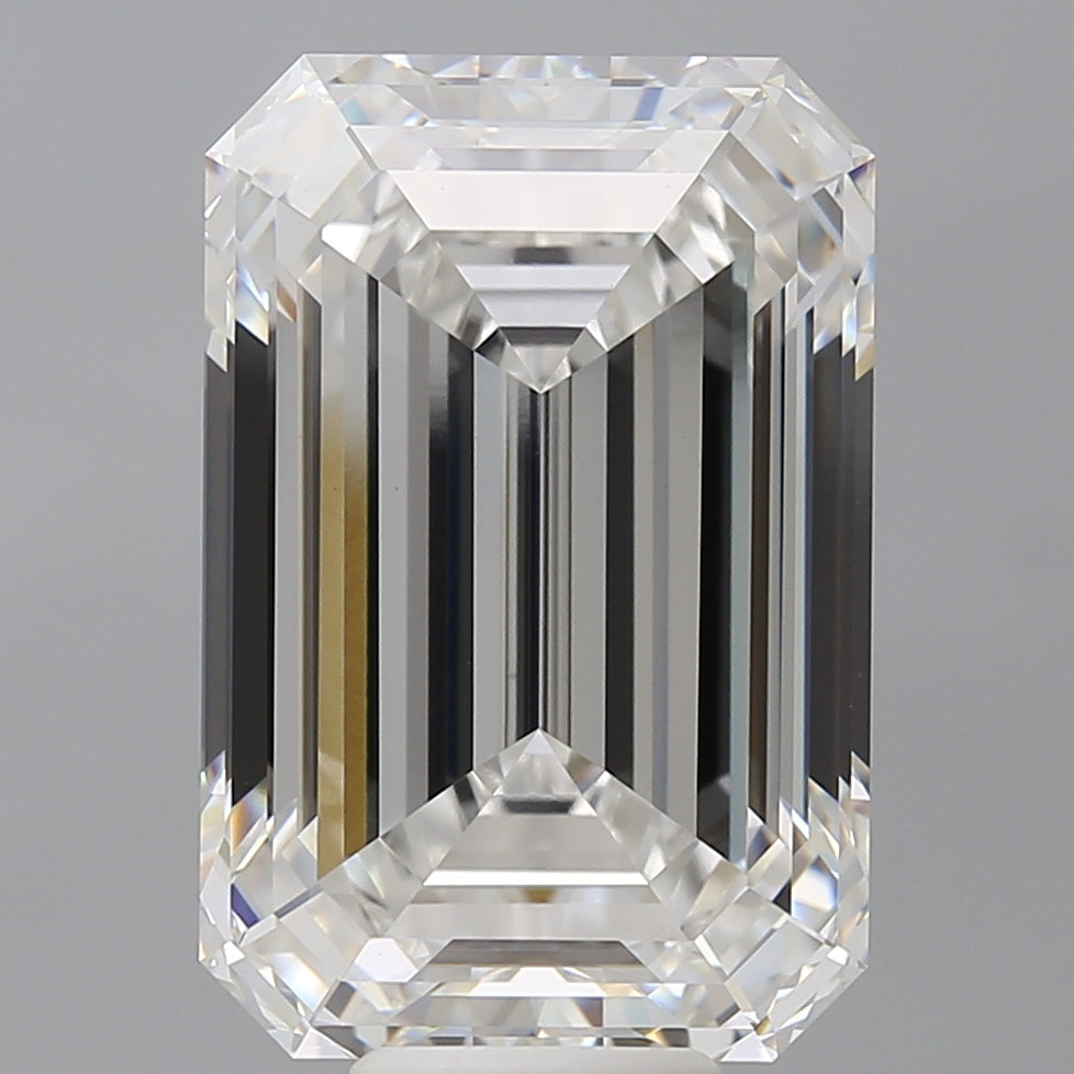 12.06 Carat Emerald Shaped, Ideal Cut, F Color, VVS2 Clarity, IGI Certified Lab Grown Diamond