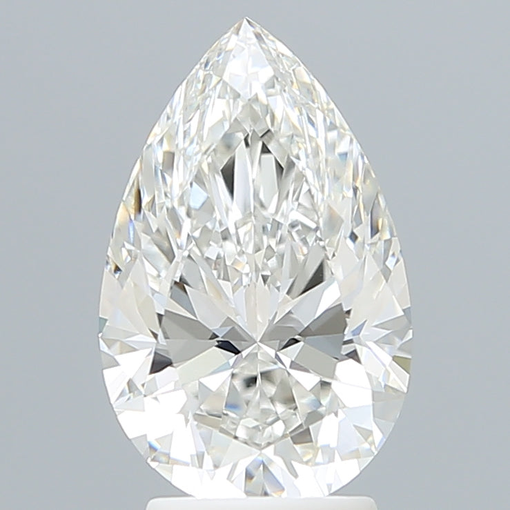 3.15 Carat Pear Shaped, Ideal Cut, F Color, VVS1 Clarity, IGI Certified Lab Grown Diamond