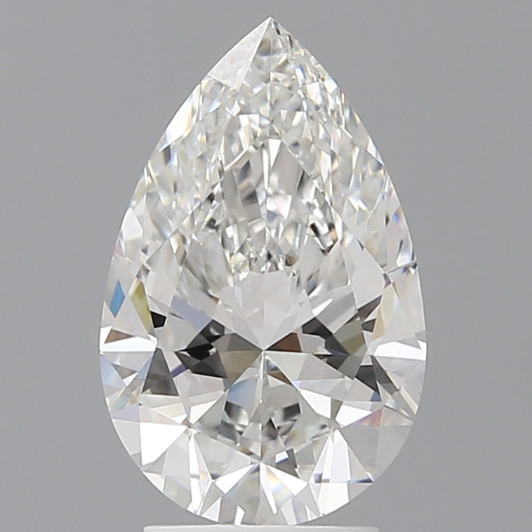 3.09 Carat Pear Shaped, Ideal Cut, F Color, VVS2 Clarity, IGI Certified Lab Grown Diamond