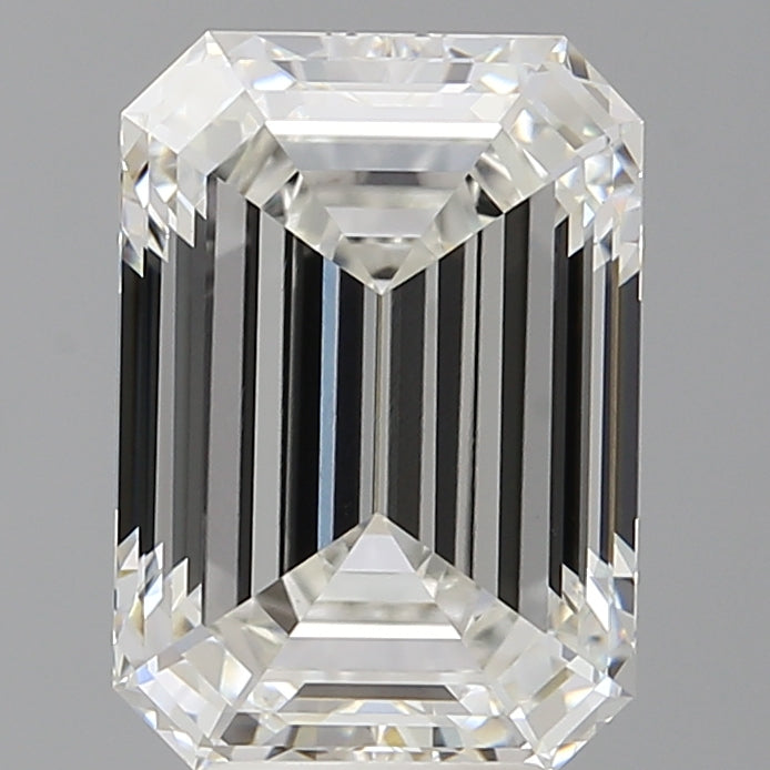 5.08 Carat Emerald Shaped, Ideal Cut, F Color, VVS2 Clarity, IGI Certified Lab Grown Diamond